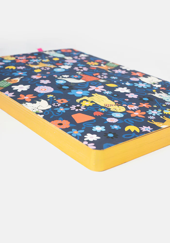 Cute Floral Dog Print Notebook - Colourful Quirky Journal Gift - Image 5