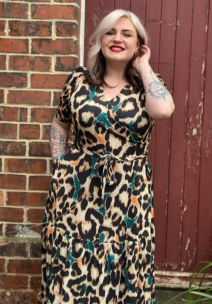 Sereena Large Scale Animal Print Midaxi Dress - Image 10